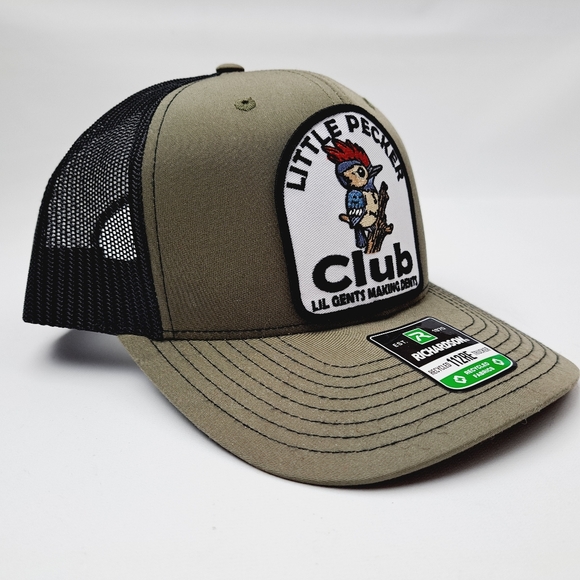 Little Pecker Club Embroidered Patch Richardson 112 Trucker Mesh Snapback hat - Picture 3 of 5